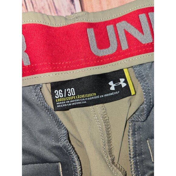 Under Armour Mens Loose Fit Khaki Pants 36x30 - Picture 4 of 7